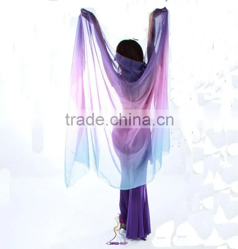 SWEGAL wholesale belly dance silk fan dance use costume many colors choose