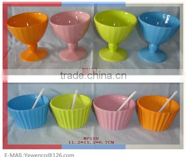 ceramic ice cream dish