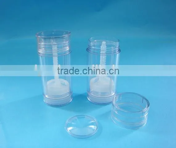 AS clear deodorant stick container, 30g 50g plastic cylinder deodorant container