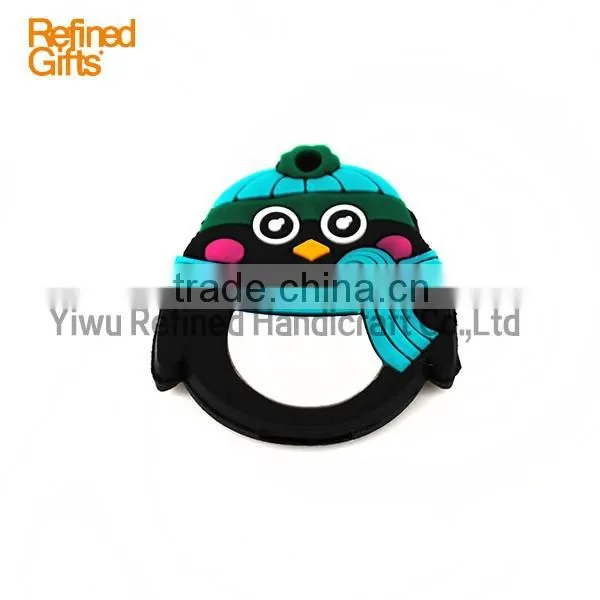 2016 Creative penguin keychain Personalized pvc rubber House Keychain