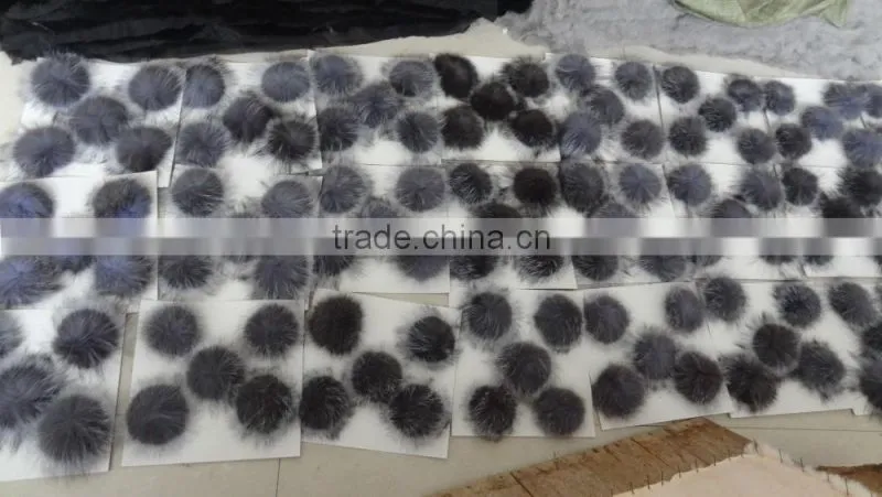 The Most Popular Silver Fox Fur Ball Key Chain / Fox Fur PomPoms