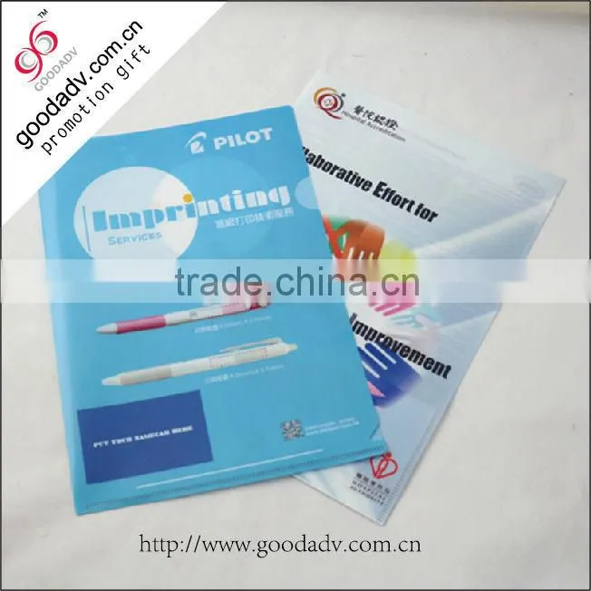 Chinese manufacturer A4 size colorful printing file folder for office supplier