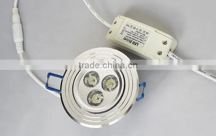 shenzhen factory 3w Epistar led High Power Ceiling Light energy saving AC100-240V 38degree