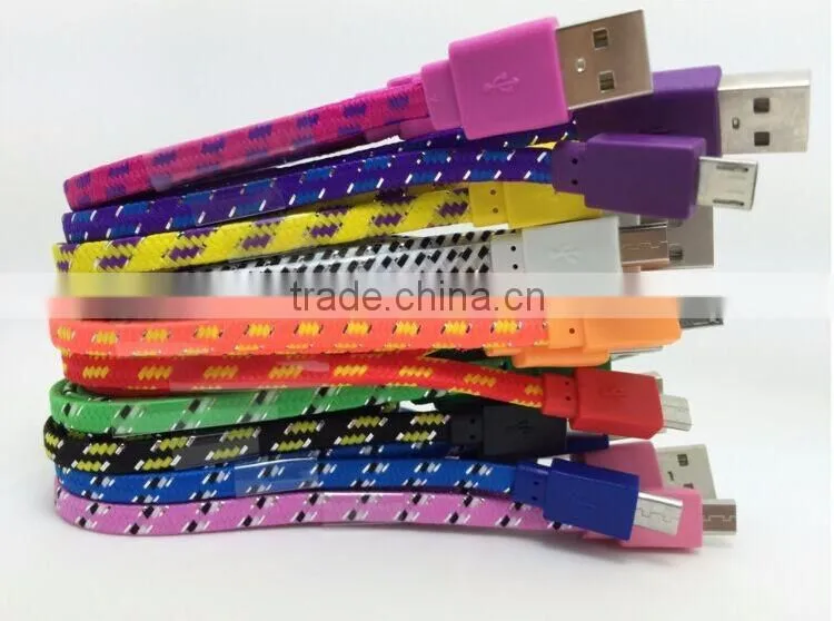 2016 new model nylon braided usb cable