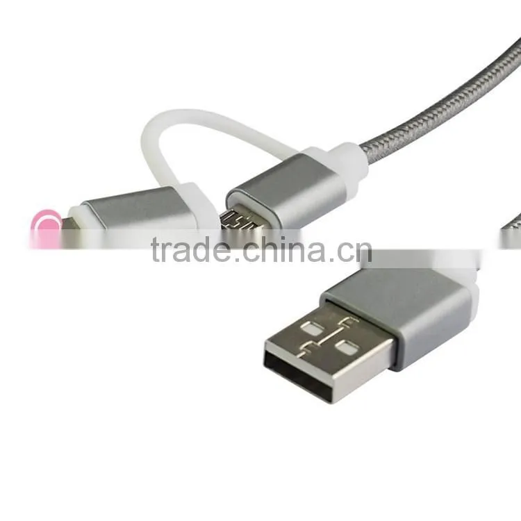 High Quality Aluminum Braided Micro USB Charger MFI Cable Portable USB Charger
