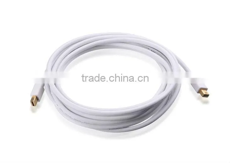 Mini DisplayPort Male to Male Cable in White 10 ft