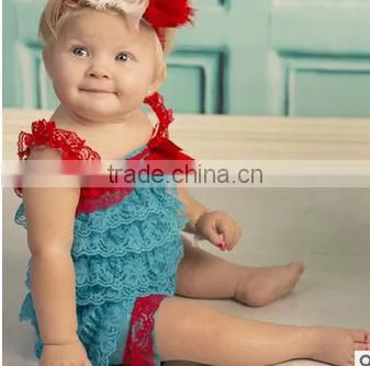 baby petti ruffler romper multicolor romper cheap lace romper