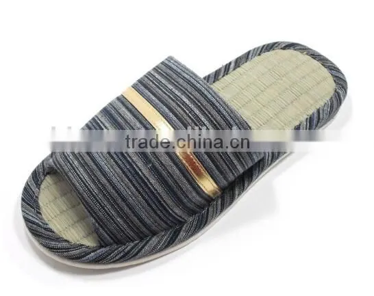 Mens Strip Indoor slipper, Tatami Bamboo Slippers, Available three colors and four sizes