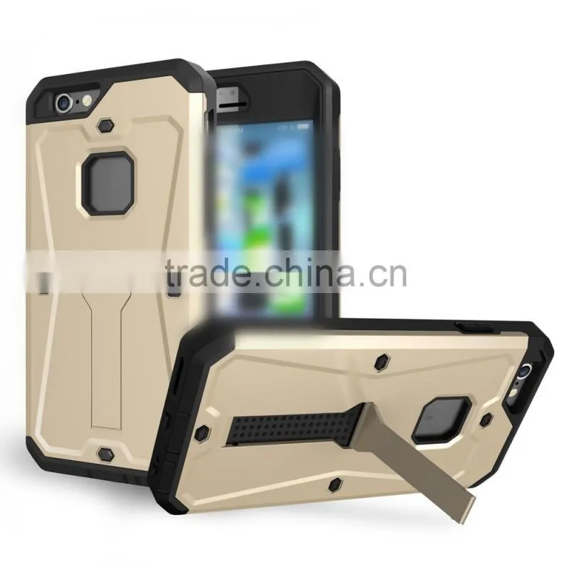 3 in 1 armor phone case for iphone 6s 6 plus with kickstand and strong shockproof function