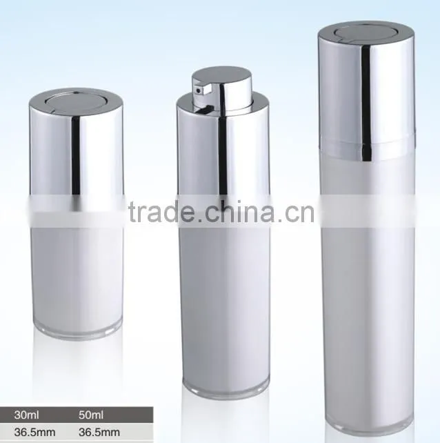 Plastic rotary cap Fashionable Airless Bottles for cosmetics