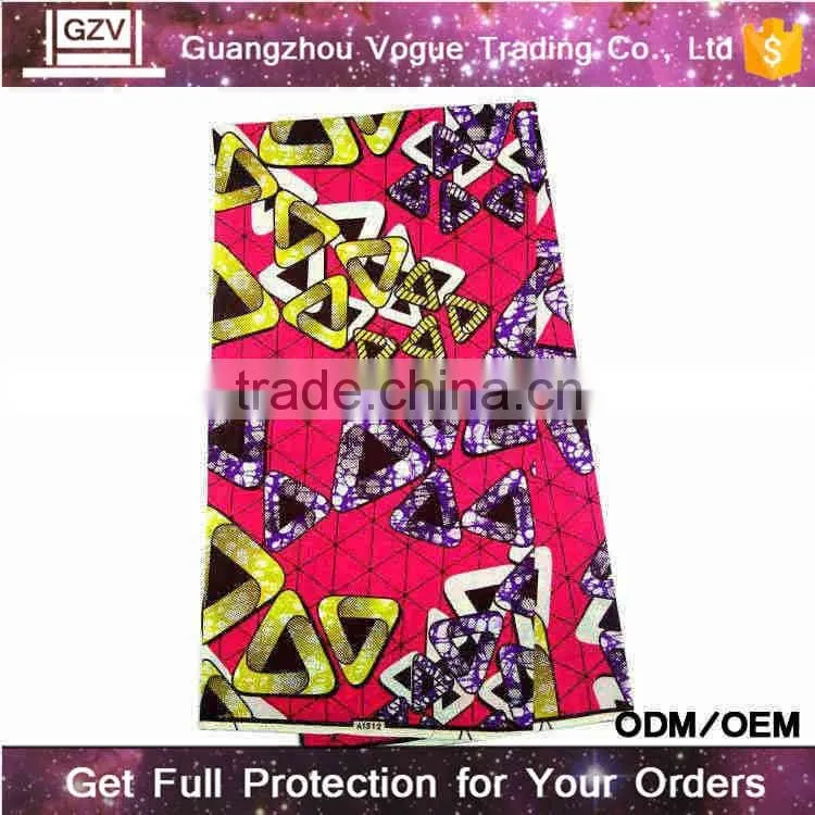 Online wholesale vogue brand high quality pink 100% cotton super java print fabric african wax