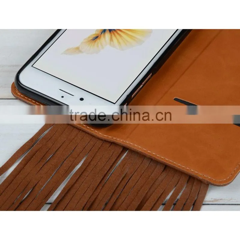 C&T Tassels Flip Wallet Credit ID Card Slot Holder Phone Case for iphone 6