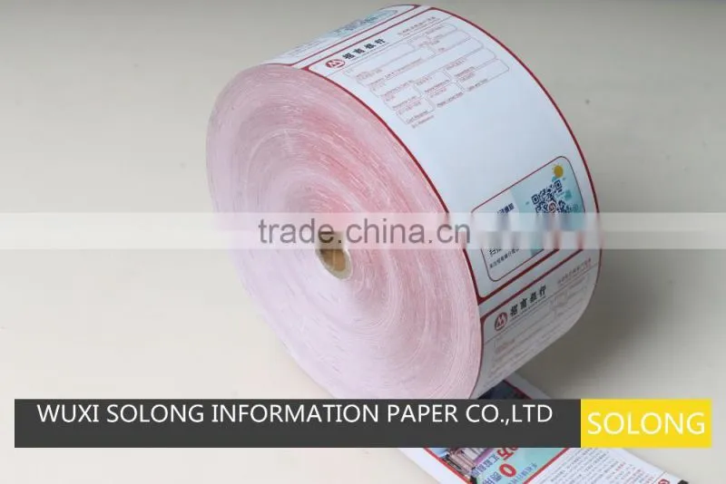 ATM receipt thermal paper roll for bank using