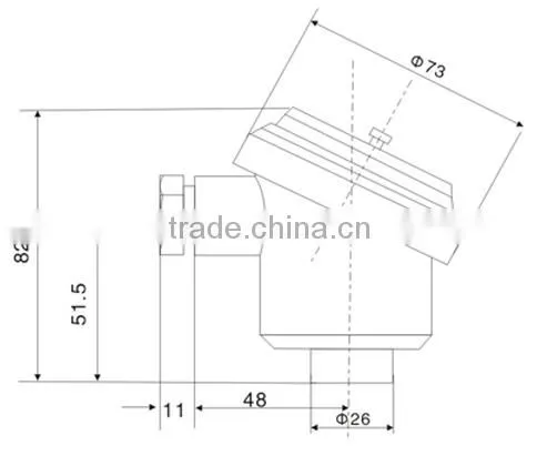 Industrial Aluminium Thermocouple Head/Connection Head for Temperature Sensor Thermocouple or RTD