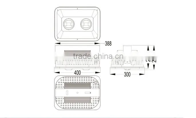 Newest unique design gray color IP65 outdoor led flood light,project lamp