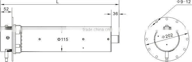 115mm tubular motor 500Nm with manual for rolling shutter/automatic door opener
