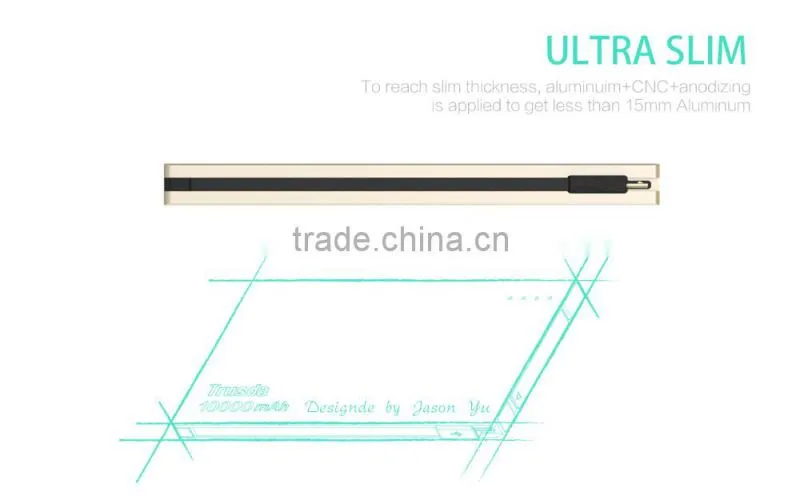 Built-in Plugs universal power bank with fc ce rohs 5000mAh/10000mAh portable phone solar charger