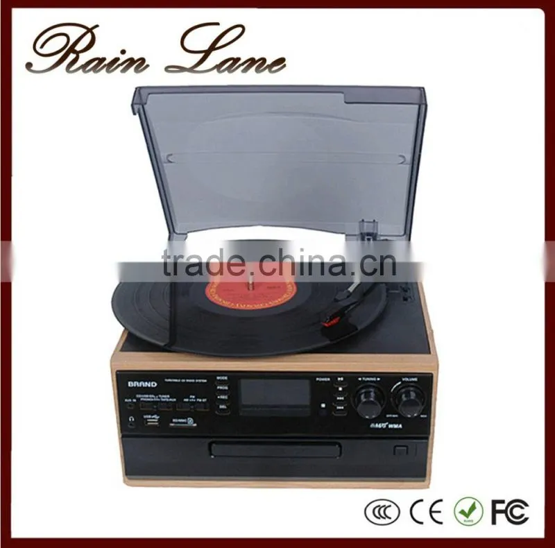 Rain Lane Multiple USB SD cassette record and player analog vinyl records player