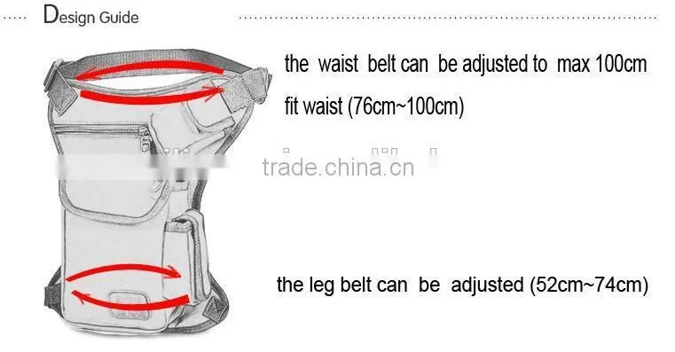 waist packs outdoor Canvas drop waist leg bags waist pack bag Men running belt bicycle and motorcycle