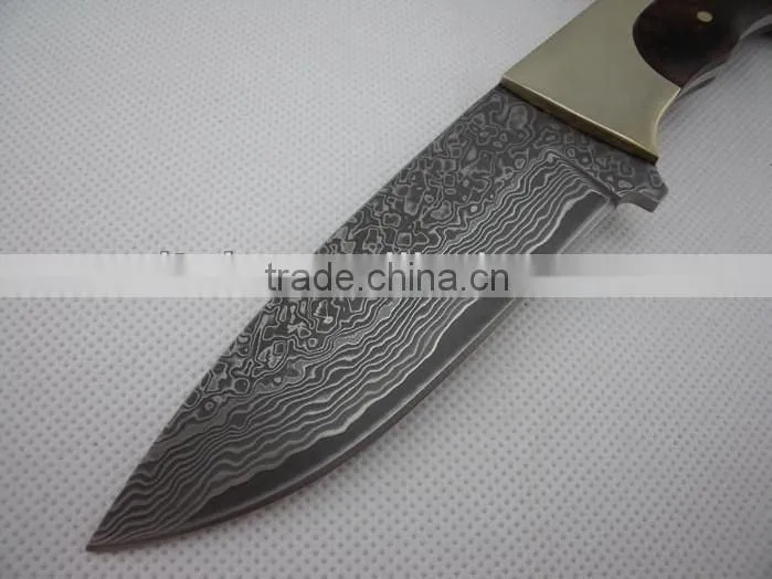 OEM imported Damascus blade hunting knife