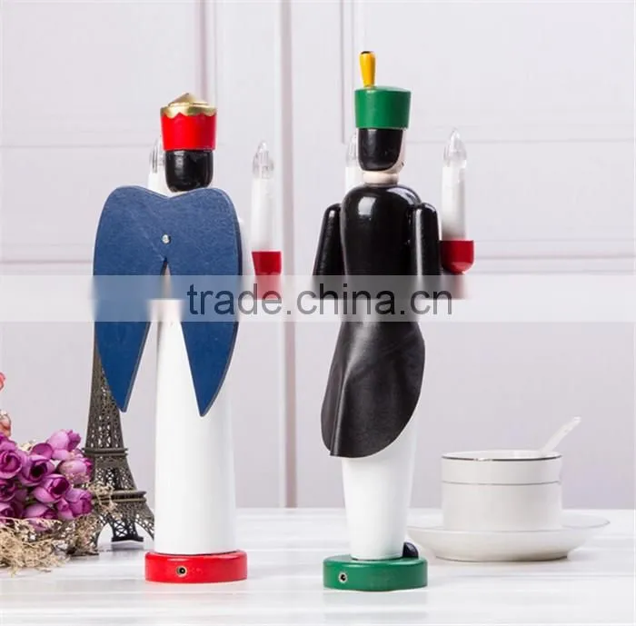 High quality large nutcracker table lamp,festivel decoration nutcracker light,wooden nutcracker lamp with electric