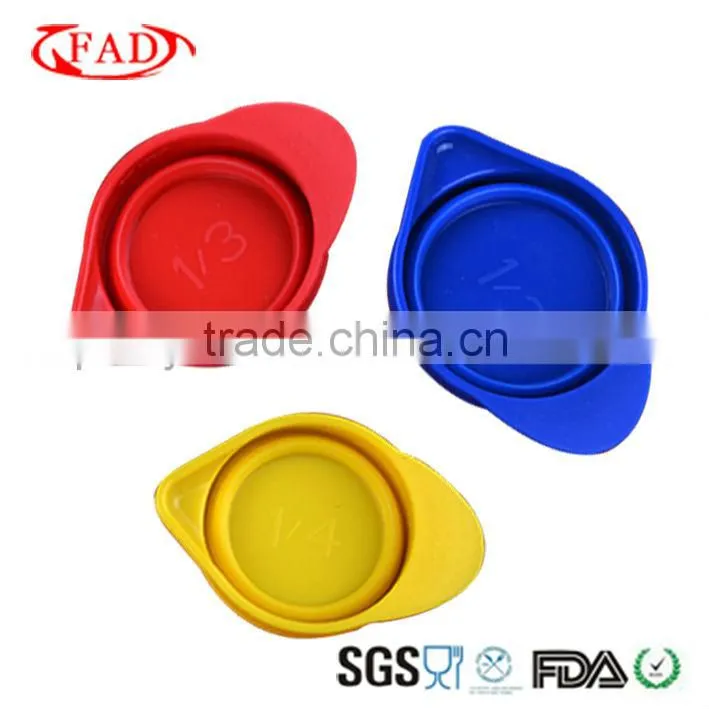 Milk Measuring Cup,250ml/125ml/80ml/60ml,Silicone,Folding,Set of 4