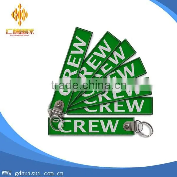 Cheap customized lucky embroidery baby key chain