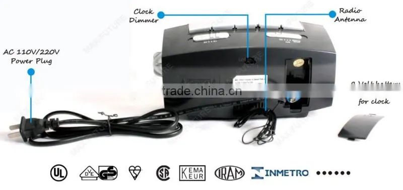 LED digital FM AM radio alarm clock , hotel table radio digital alarm clock