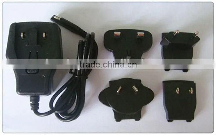 UL,CE,SAA 5W 12W interchangeable plugs adaptor 5V 2A 12V1A Switching Power AC/DC Adapters