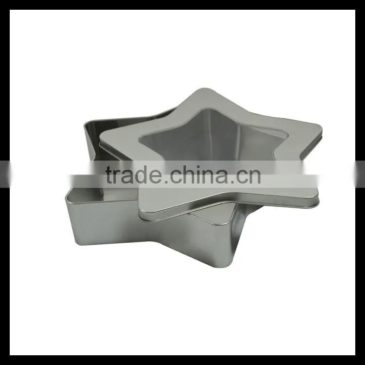 Wholesale Star Shape Food Storage Tin Box For Biscuit/Coffee/Nut With High Quality