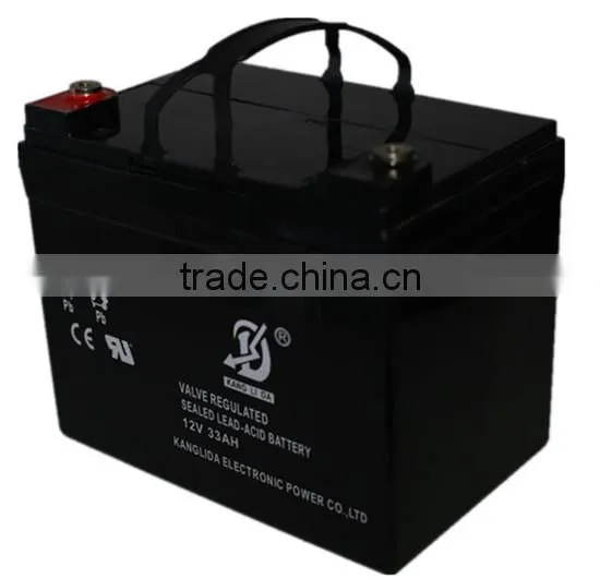kanglida 12v33ah free seald gel battery ups batteries