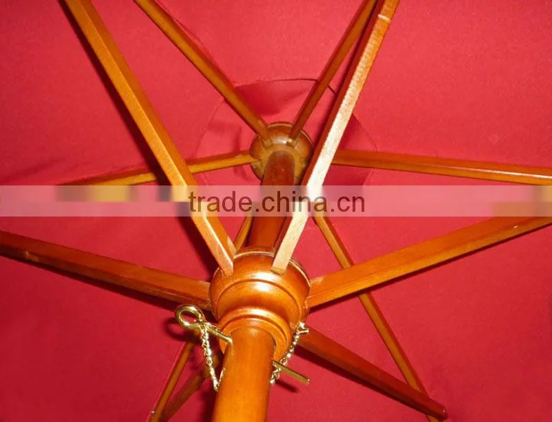 Patio wood umbrella
