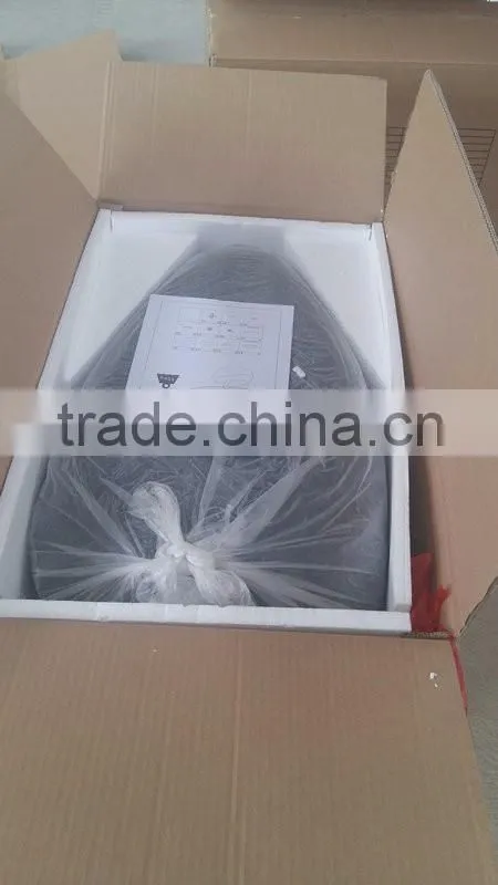 Hot sale tempered glass table top and stone effect painting base fiberglass coffee table