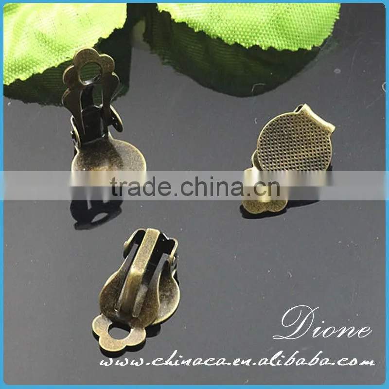 Retro antiqued broned brass cameo cabochon base dubai gold jewelry earrings studs