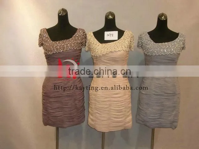 Ready To Ship Wholesale Muslim Evening Dress Short Cocktail Dress For Fat Women