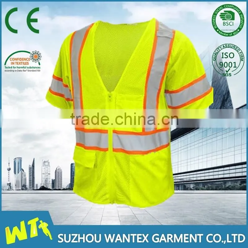 EN 20471 safety working vest road vest wholesale reflective bulletproof vest safety tactical vest