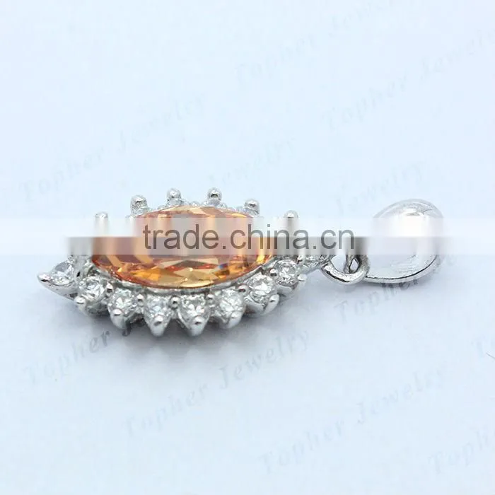 Zircon Jewellery 925 Pendant Sterling Silver marquis zirconia pendant