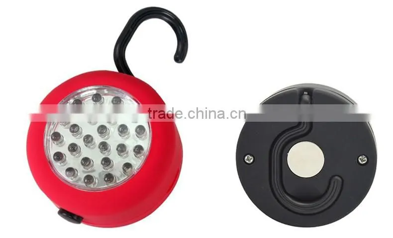 Ningbo JELO Popular Super Bright 24LED design magnetic Round Table Work Light Outdoor hanging lantern Lamp With Hook Magnet