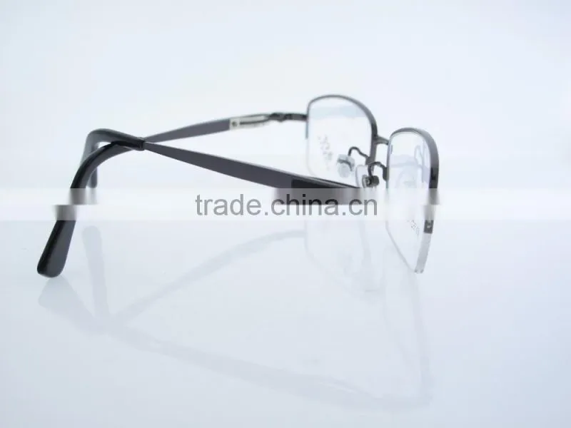 2016 New arrived woman metal optic frames half rimless 8834