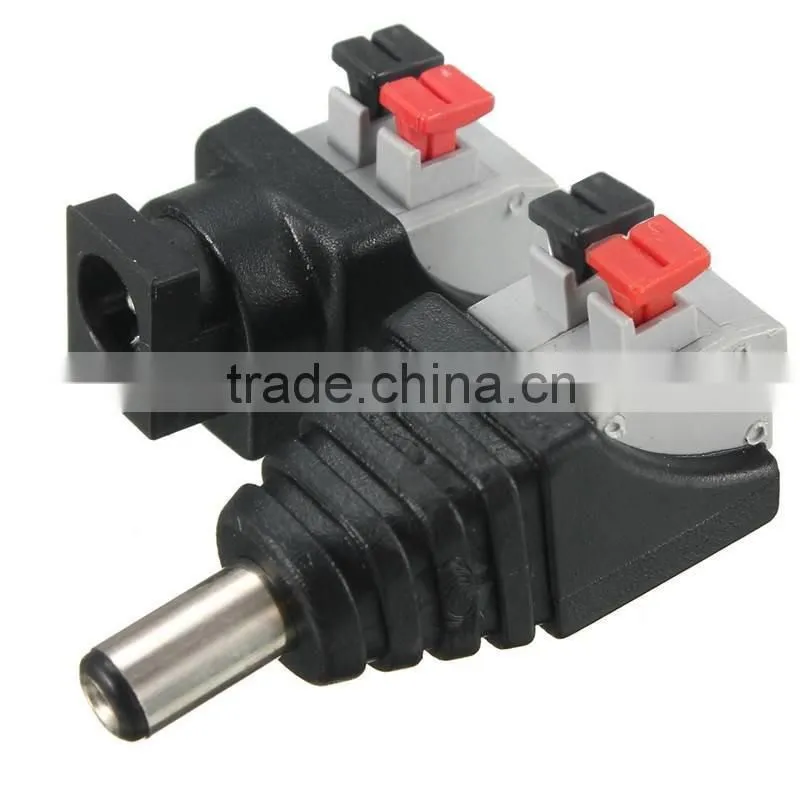 MALE 2.1MM X 5.5MM DC POWER CONNECTOR DIY SPRING CLAMP QUICK FIX