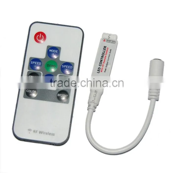 Mini RF Wireless LED Remote Controller for RGB 5050/3528 LED Lights Strips