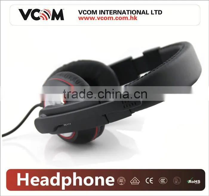 VCOM 2015 New Model PC Headphones with Microphone with Factory Price