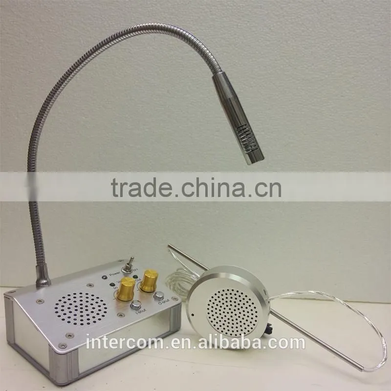 dual-way intercom system for counter bank