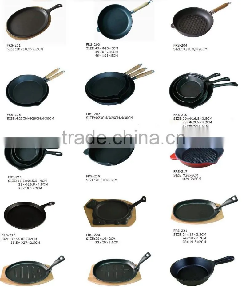 cast iron frying pan with stainless steel handle
