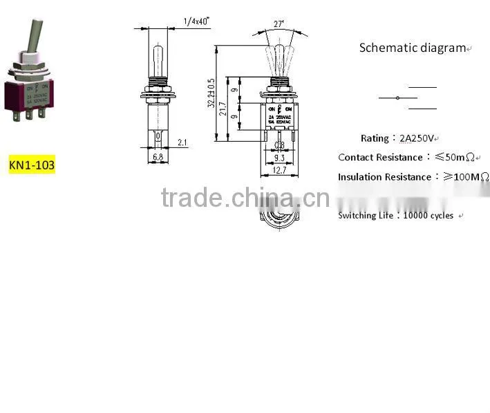 DC AC power circuit toggle switch