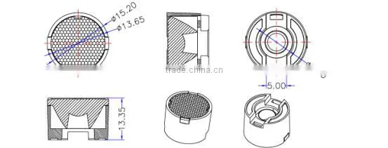 lens 15/30/45/60/90 degree for wall washer light match cree Imitation lumens LED