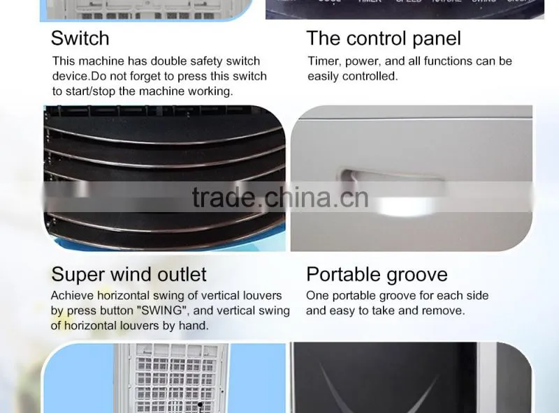 Digital Control Air Cooler With Casters