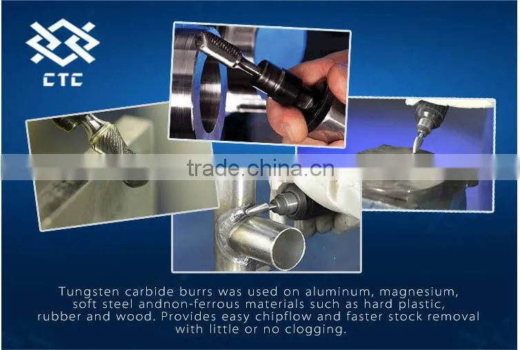 Manufacturer of zhuzhou rotary burs cemented with high quality