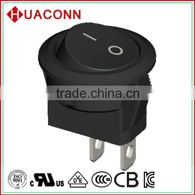 HS8-Y-01Q0-BB03-01 bottom price manufacture pins black mini rocker switch