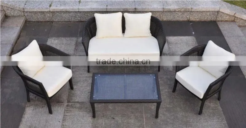Patio Furniture Set Cushioned Outdoor Wicker Rattan Garden Sofa Seat
